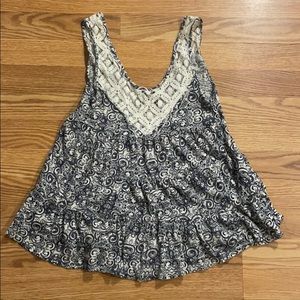 Paisley Blouse with Lace
